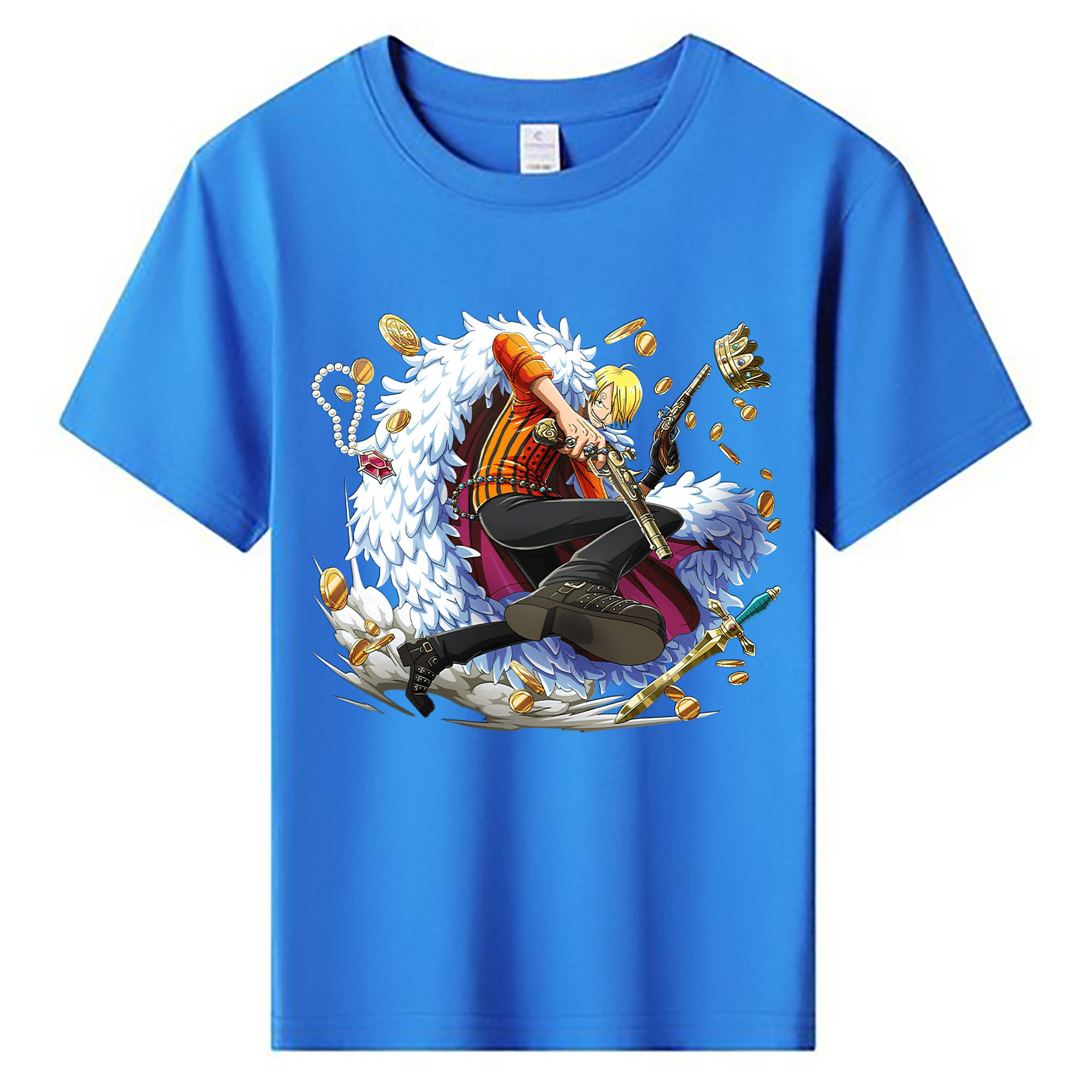 （画像用） ワンピース サンジ ONE PIECE Sanji 綿100％キッズTシャツ（フロントプリント）